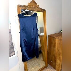 Blue satin Motelrocks cocktail dress